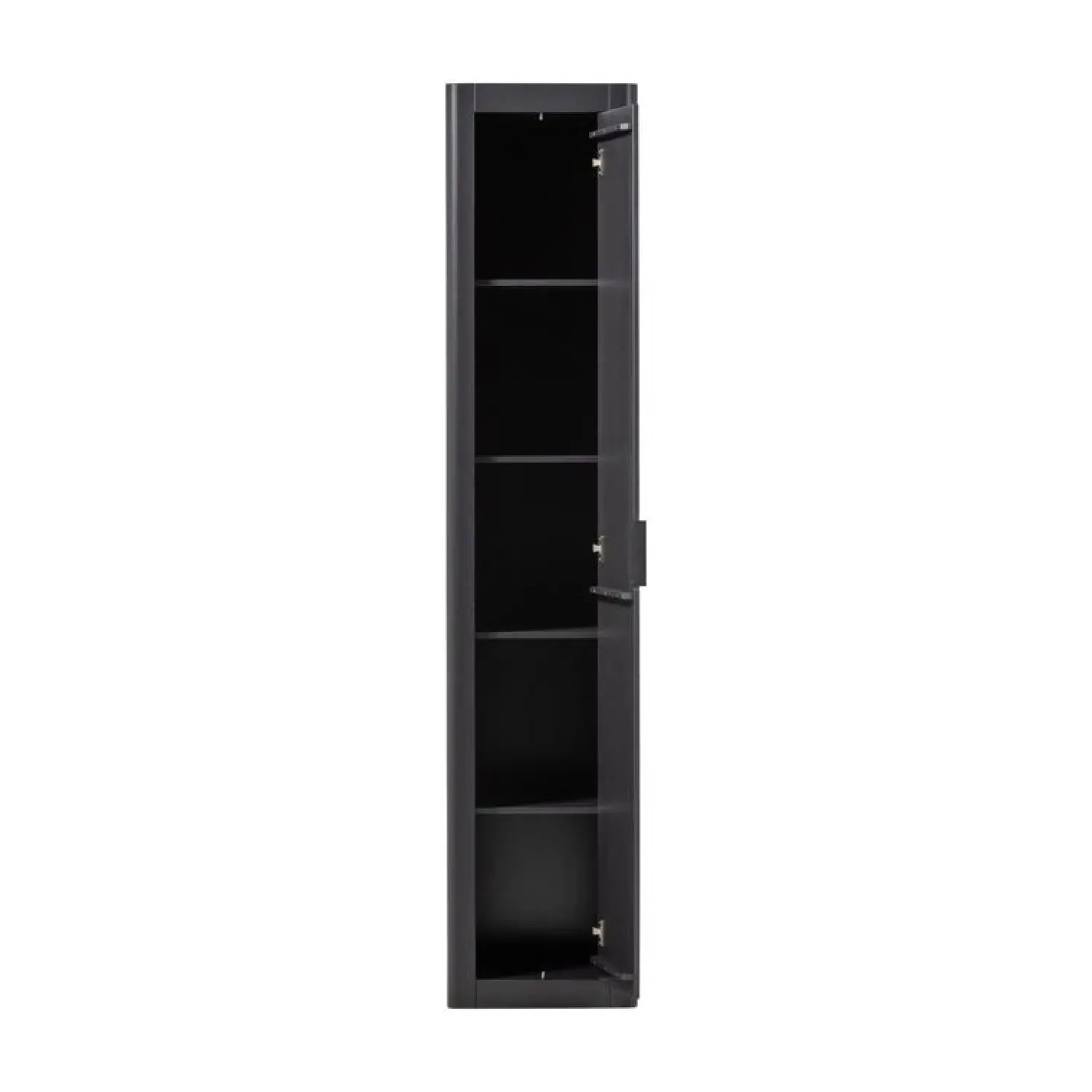 Gunnar Smalle hoge kast grenen matzwart 45 cm