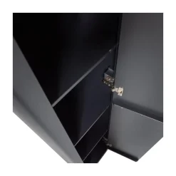 Gunnar Smalle hoge kast grenen matzwart 45 cm
