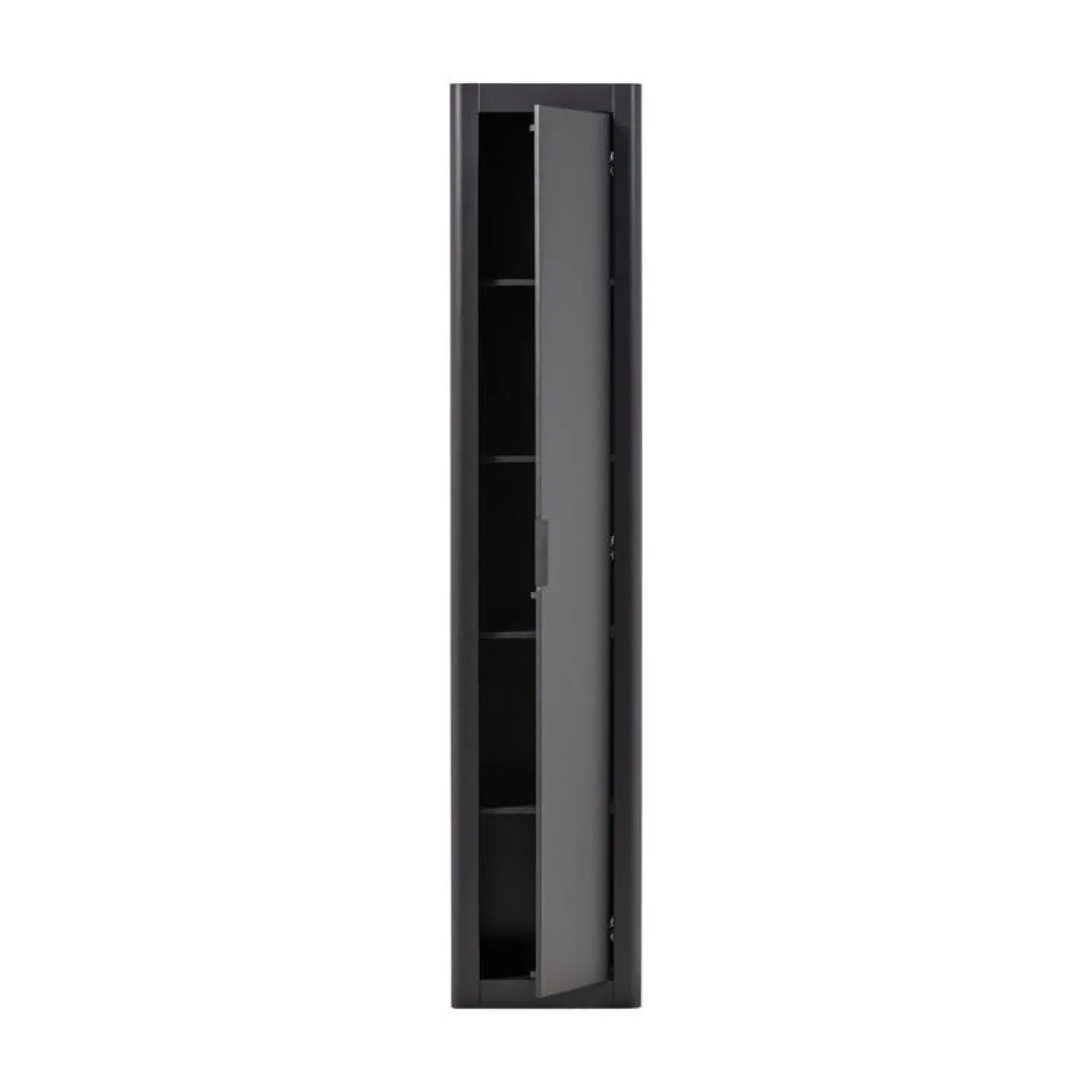Gunnar Smalle hoge kast grenen matzwart 45 cm