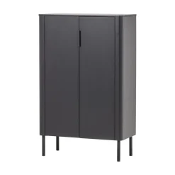 Gunnar Vitrinekast grenen matzwart 85 cm