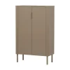 Gunnar Vitrinekast grenen mud 85 cm