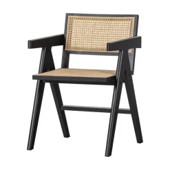Gunn Eetkamerstoel rattan/hout zwart