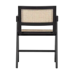 Gunn Eetkamerstoel rattan/hout zwart