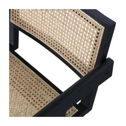 Gunn Eetkamerstoel rattan/hout zwart