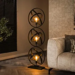Gyro 3-lichts Vloerlamp Zwart