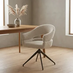 Hailey Eetkamerstoel Beige stof