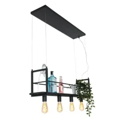 Hanglamp Buckley met rek 4-lichts