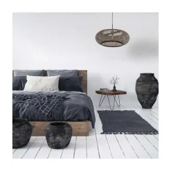 Hanglamp Maze 1-lichts Ovaal Zwart Bruin