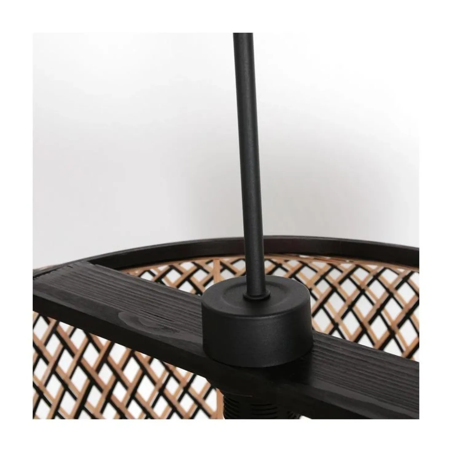 Hanglamp Maze 1-lichts Ovaal Zwart Bruin