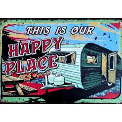 Happy Place - metalen bord
