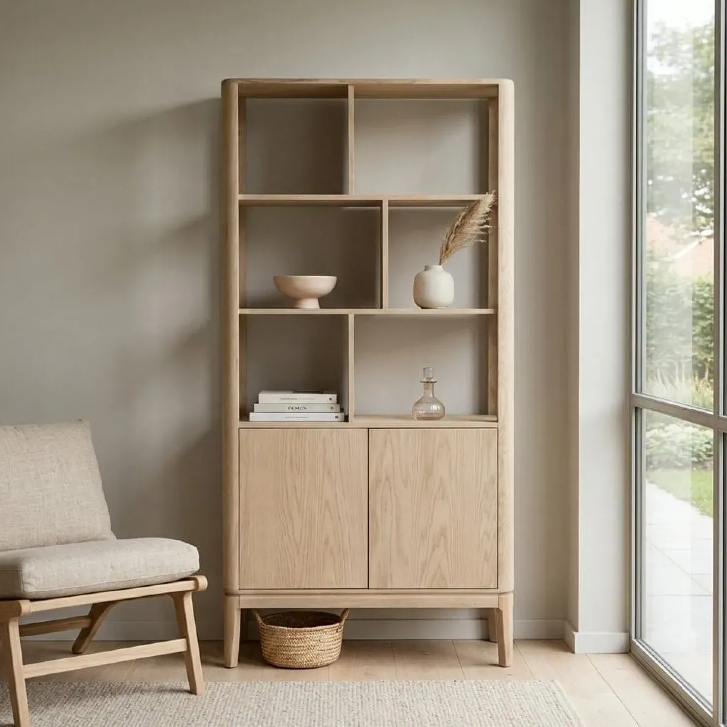 Harvey Boekenkast Eikenhout 90 cm