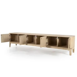 Harvey Tv meubel Eikenhout 6drs 220 cm