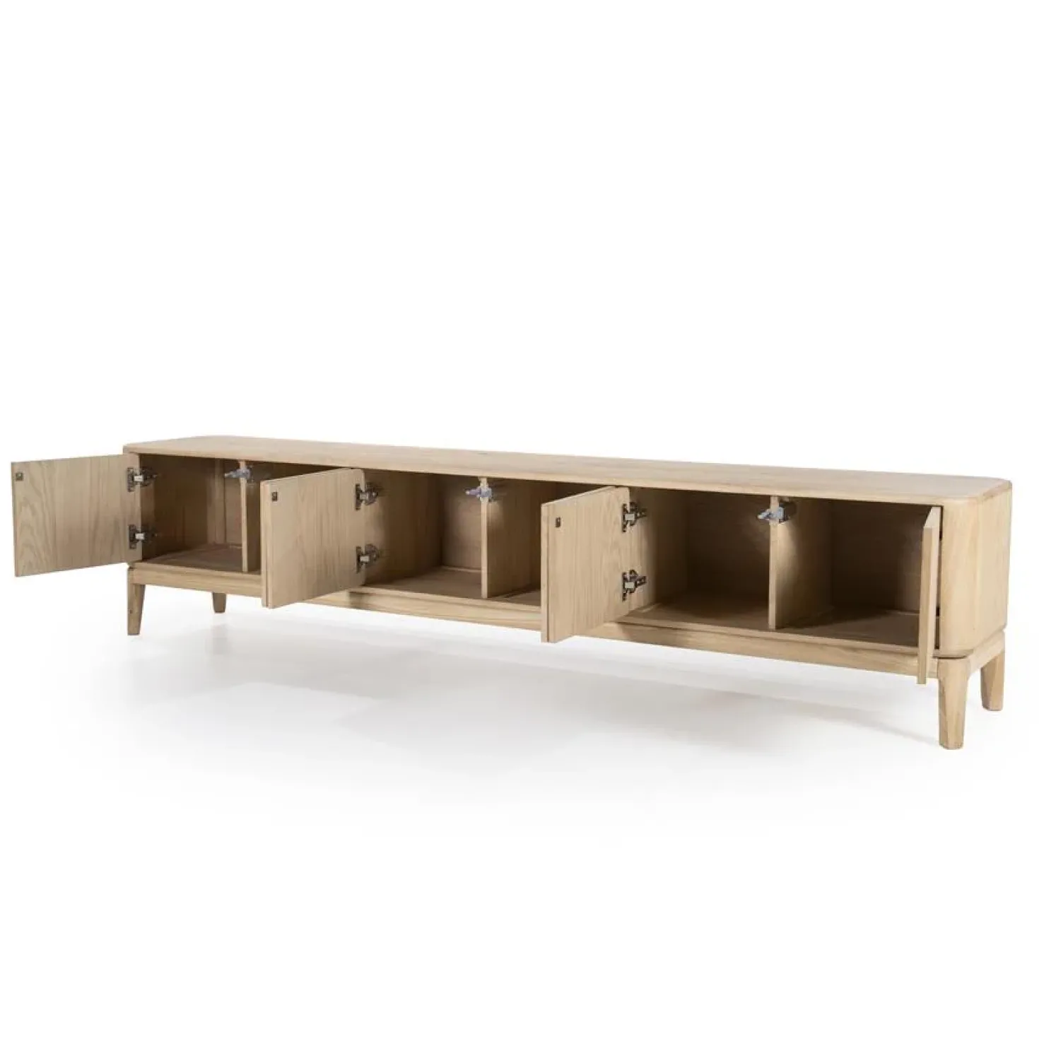 Harvey Tv meubel Eikenhout 6drs 220 cm
