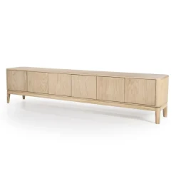 Harvey Tv meubel Eikenhout 6drs 220 cm