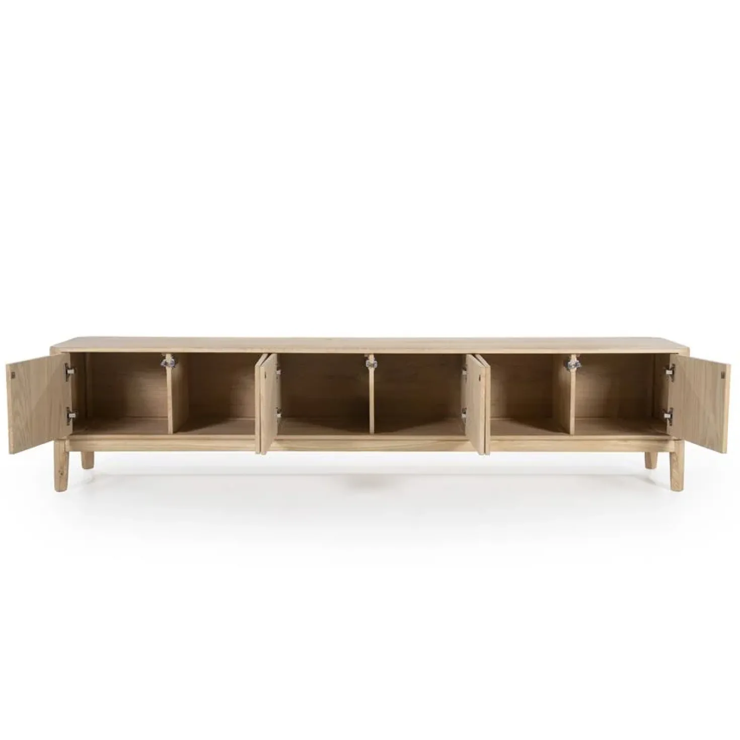 Harvey Tv meubel Eikenhout 6drs 220 cm
