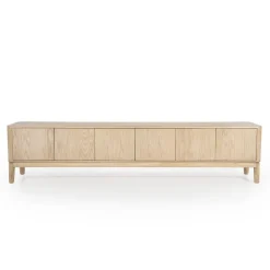 Harvey Tv meubel Eikenhout 6drs 220 cm