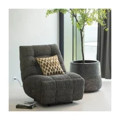 Hein Relaxfauteuil elektrisch antraciet/bruin melange