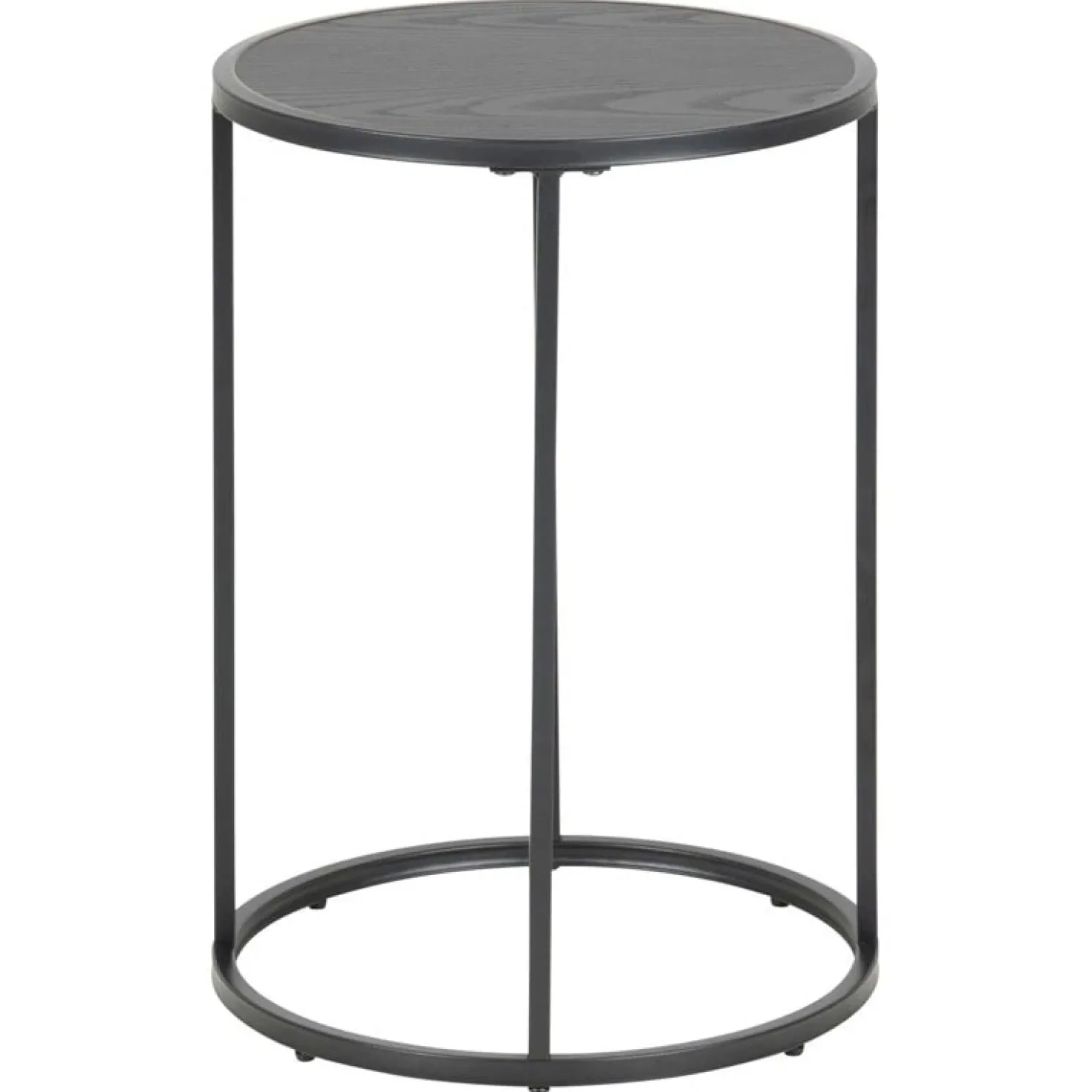 Hektor Bijzettafel Rond Zwart 40cm