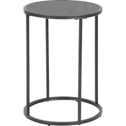 Hektor Bijzettafel Rond Zwart 40cm