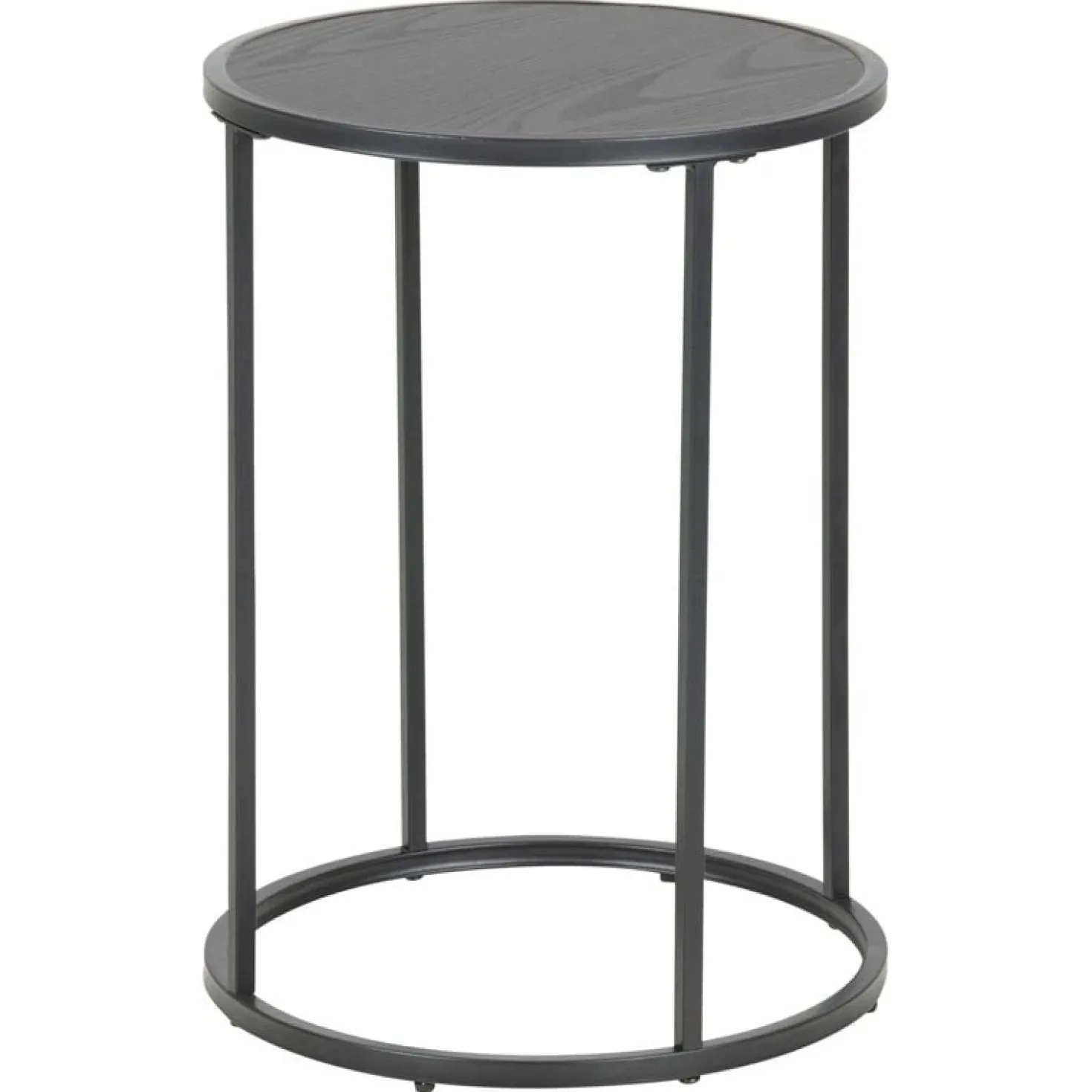 Hektor Bijzettafel Rond Zwart 40cm