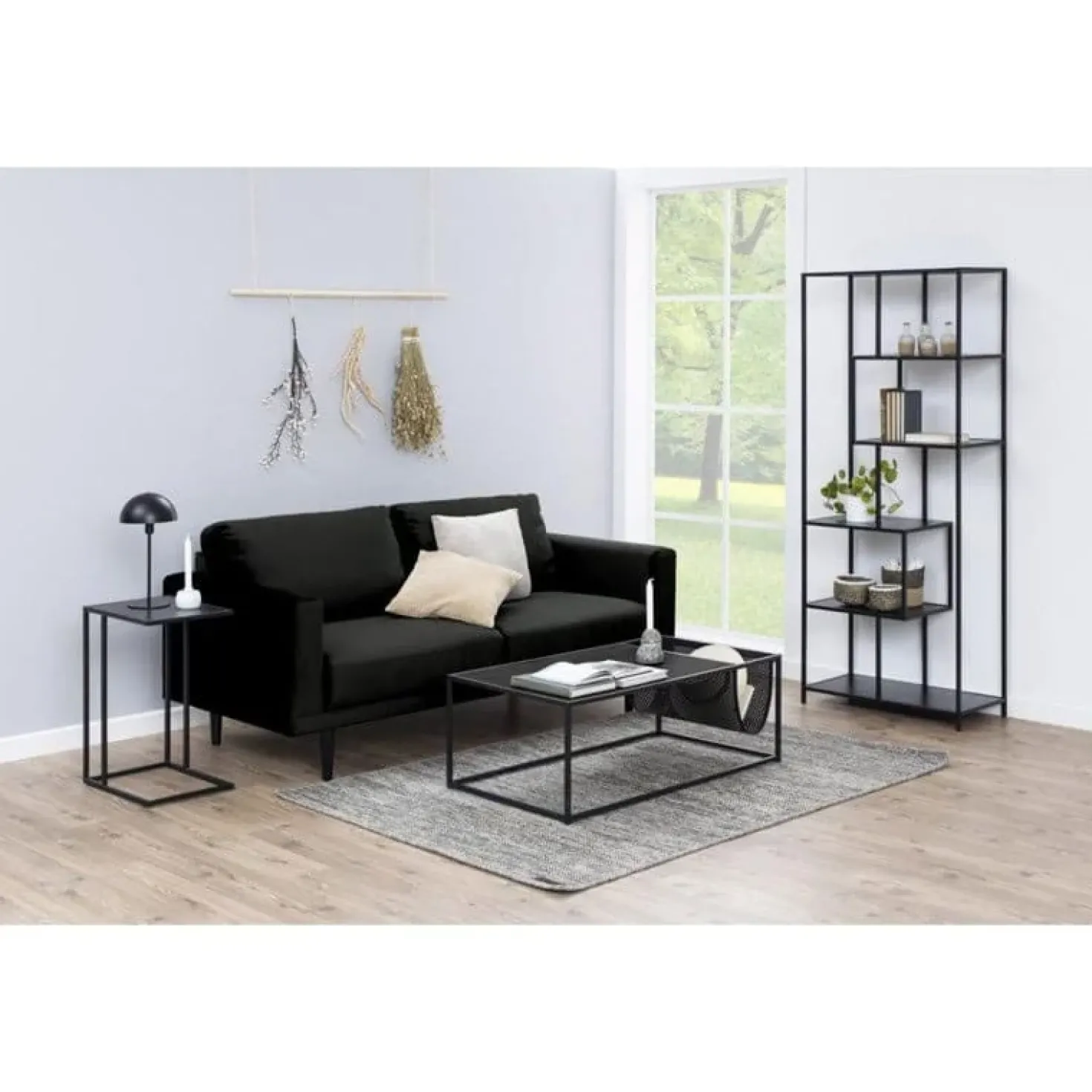 Hektor Bijzettafel Zwart 43cm