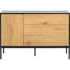 Hektor Dressoir Zwart/Naturel 120cm
