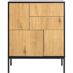 Hektor Dressoir Zwart/Naturel 80cm