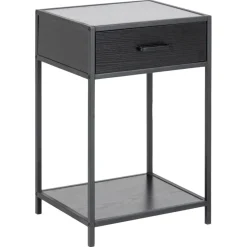 Hektor Nachtkastje Zwart 1 lade 42cm