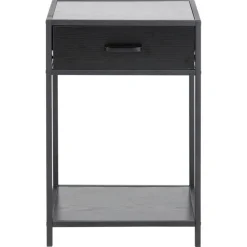 Hektor Nachtkastje Zwart 1 lade 42cm