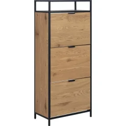 Hektor Schoenenkast 3 lade Naturel 56cm