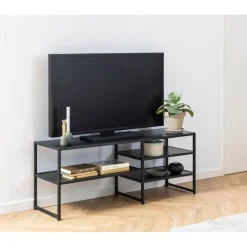 Hektor Tv meubel Open Zwart 120cm