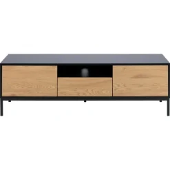 Hektor Tv meubel Zwart/Naturel 140cm