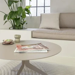 Helgen Salontafel rond Taupe 76cm