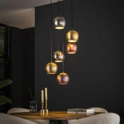 Helios 6-lichts Hanglamp getrapt