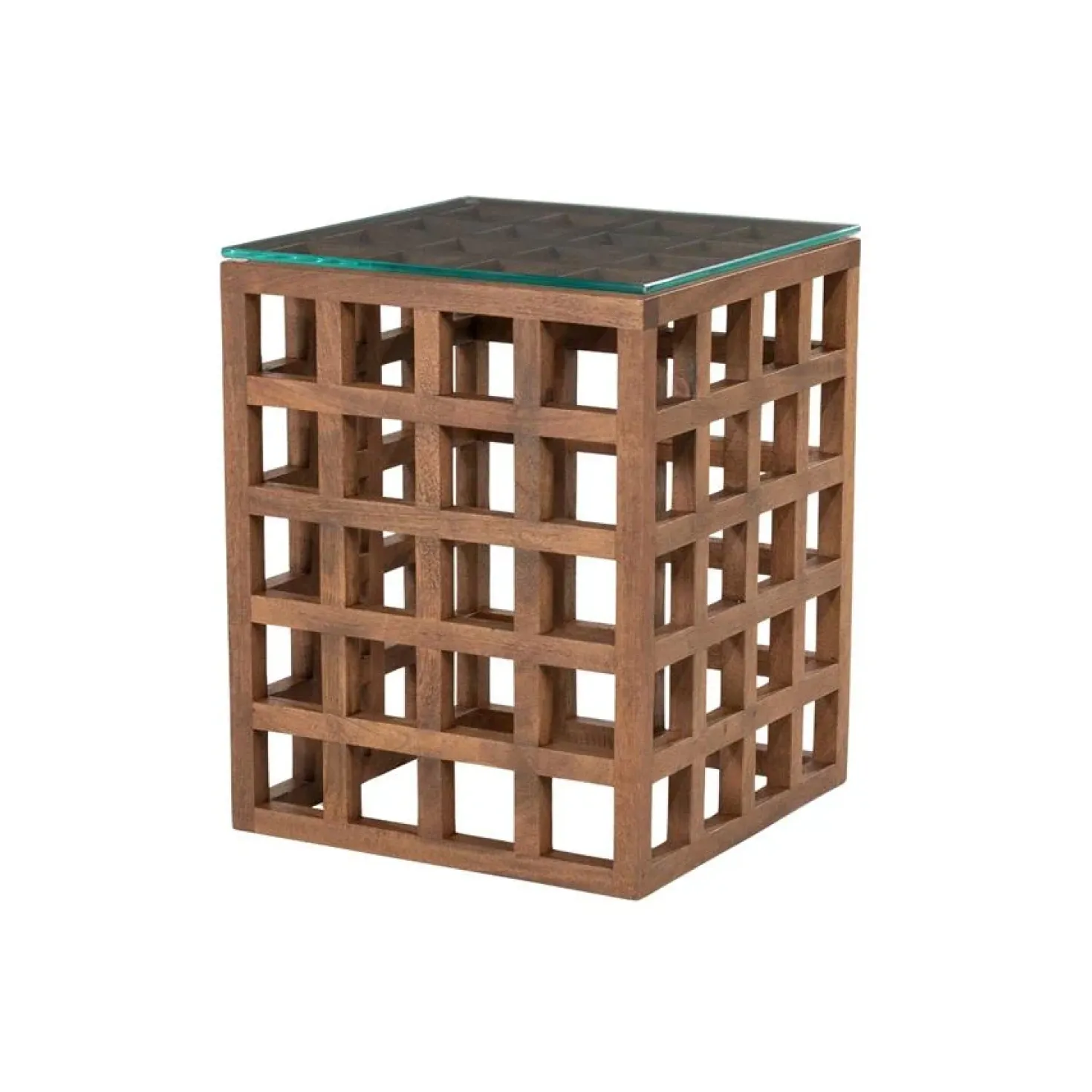 Heras Bijzettafel Bruin glas 40cm