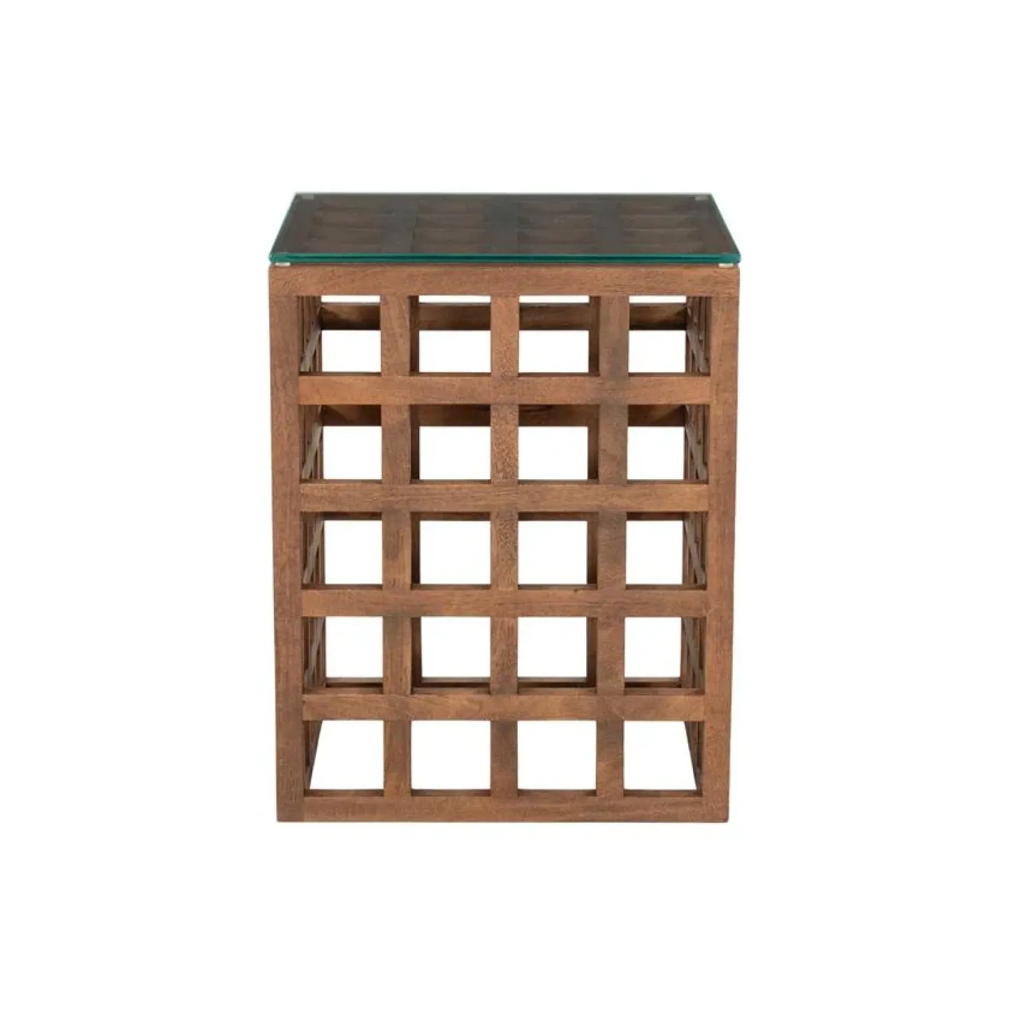 Heras Bijzettafel Bruin glas 40cm
