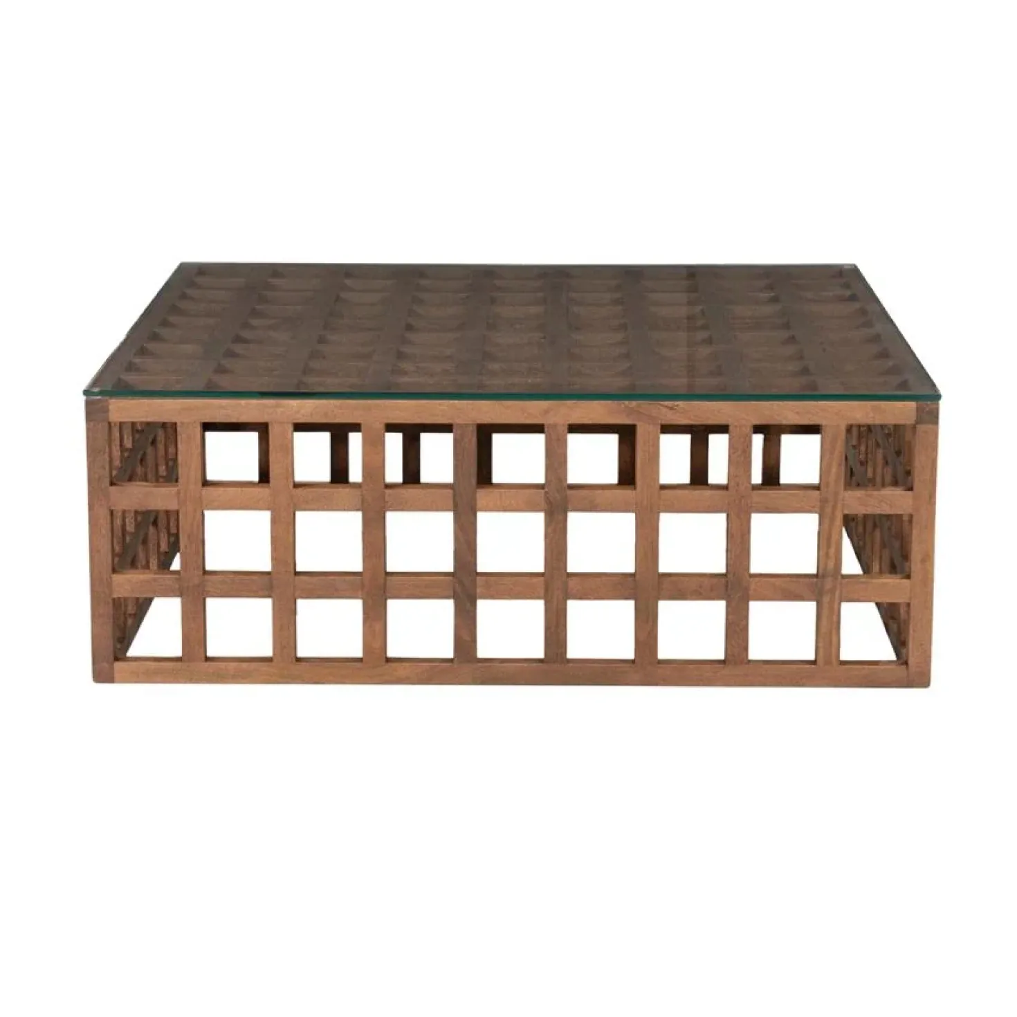 Heras Salontafel Bruin glas 90cm