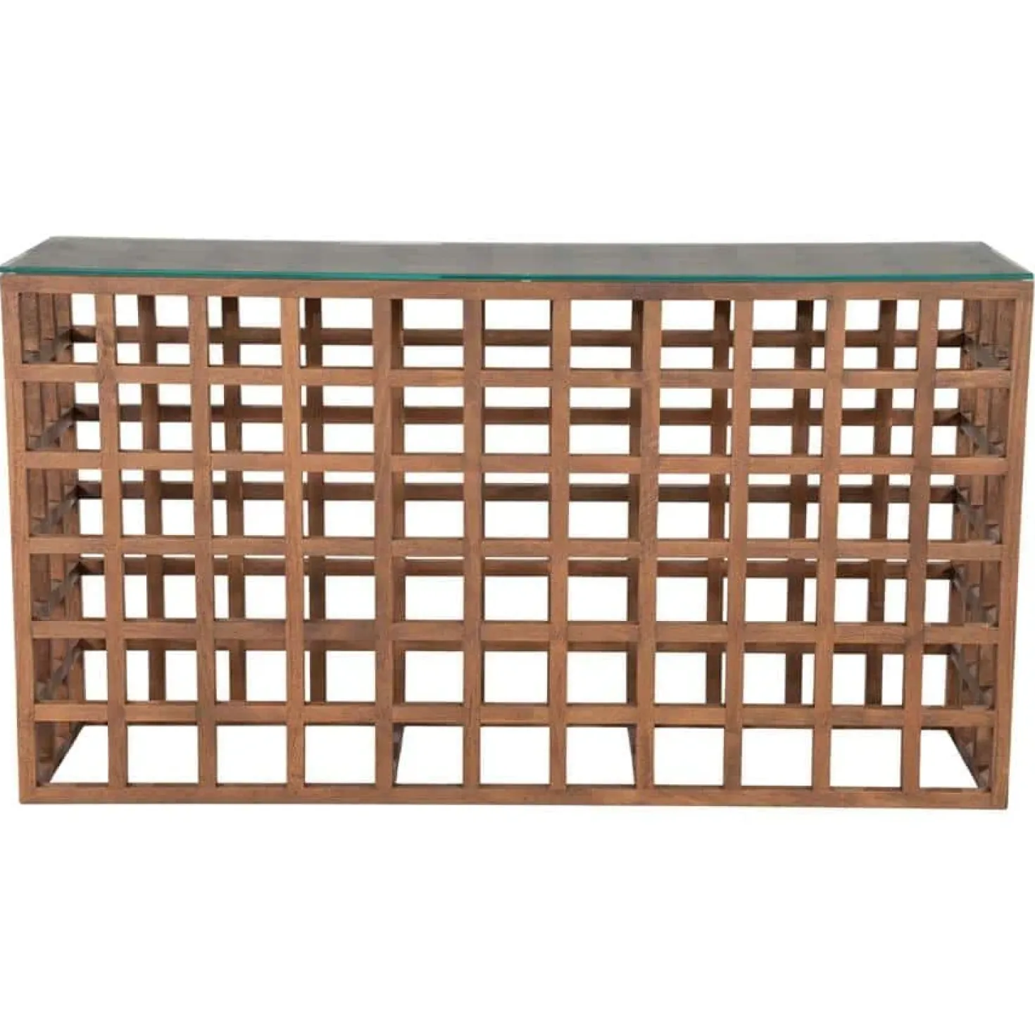 Heras Sidetable Bruin glas 140cm