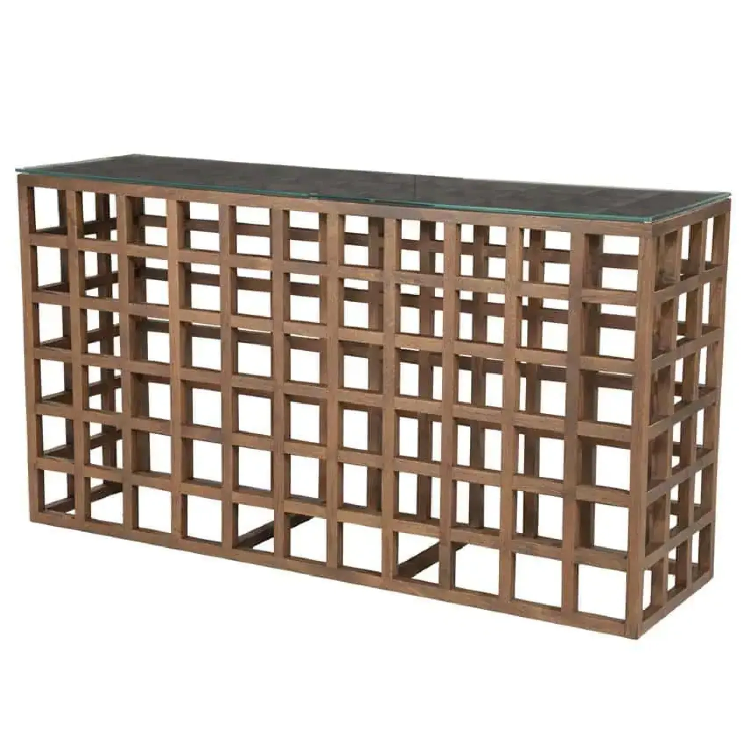 Heras Sidetable Bruin glas 140cm