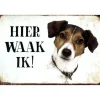 Hier Waak ik - Jack Russell - metalen bord