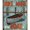 Home is where the boat is - metalen bord