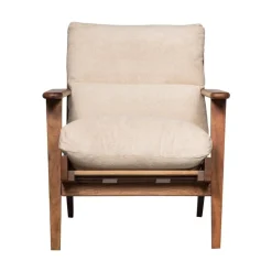Houston Fauteuil bouclé/hout naturel