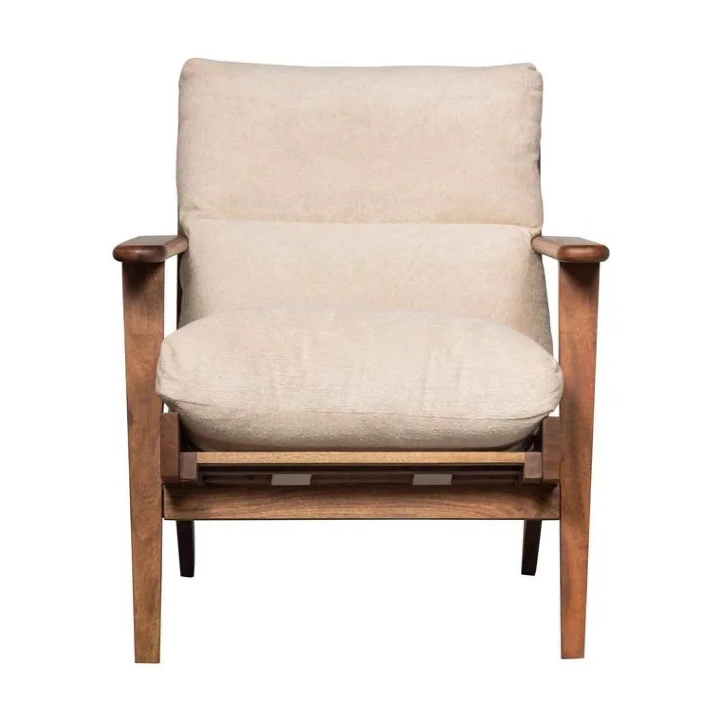 Houston Fauteuil bouclé/hout naturel