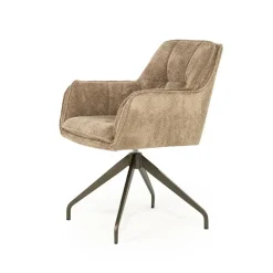 Hugo Eetkamerstoel Taupe stof
