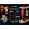 Ice Cream Menu - metalen bord