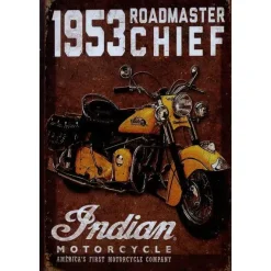 Indian 1953 Roadmaster - metalen bord