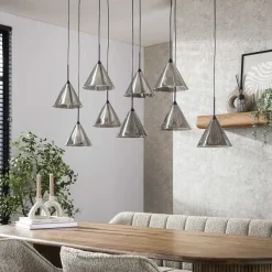Indra 9-lichts Hanglamp Smoke