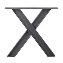 Industrial X-vorm poot metaal zwart