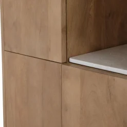 Inglegplank Dallas Vakkenkast Beige Marmer Set van 2