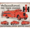 International Firetruck - metalen bord